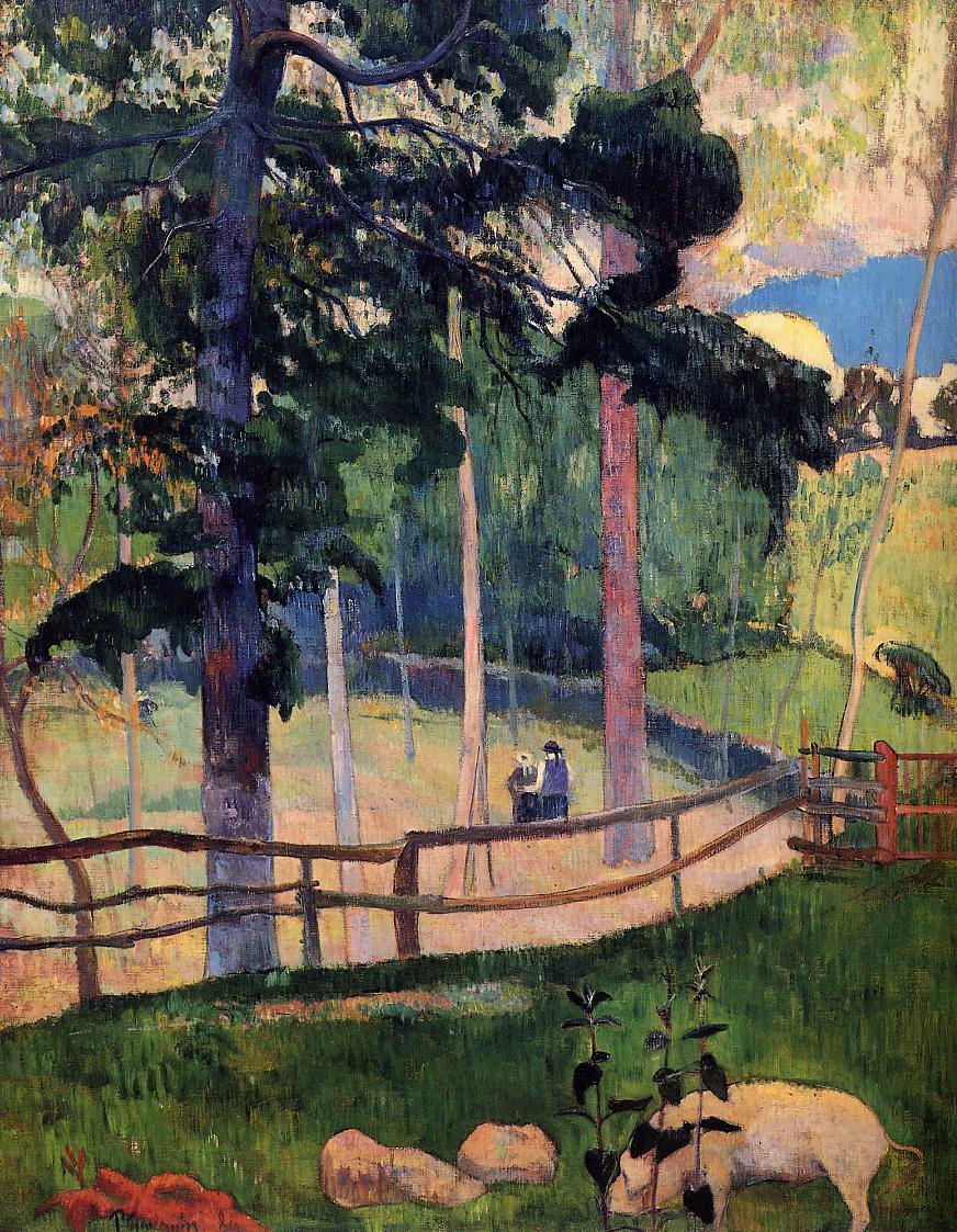 Nostalgic Promenade - Paul Gauguin Painting